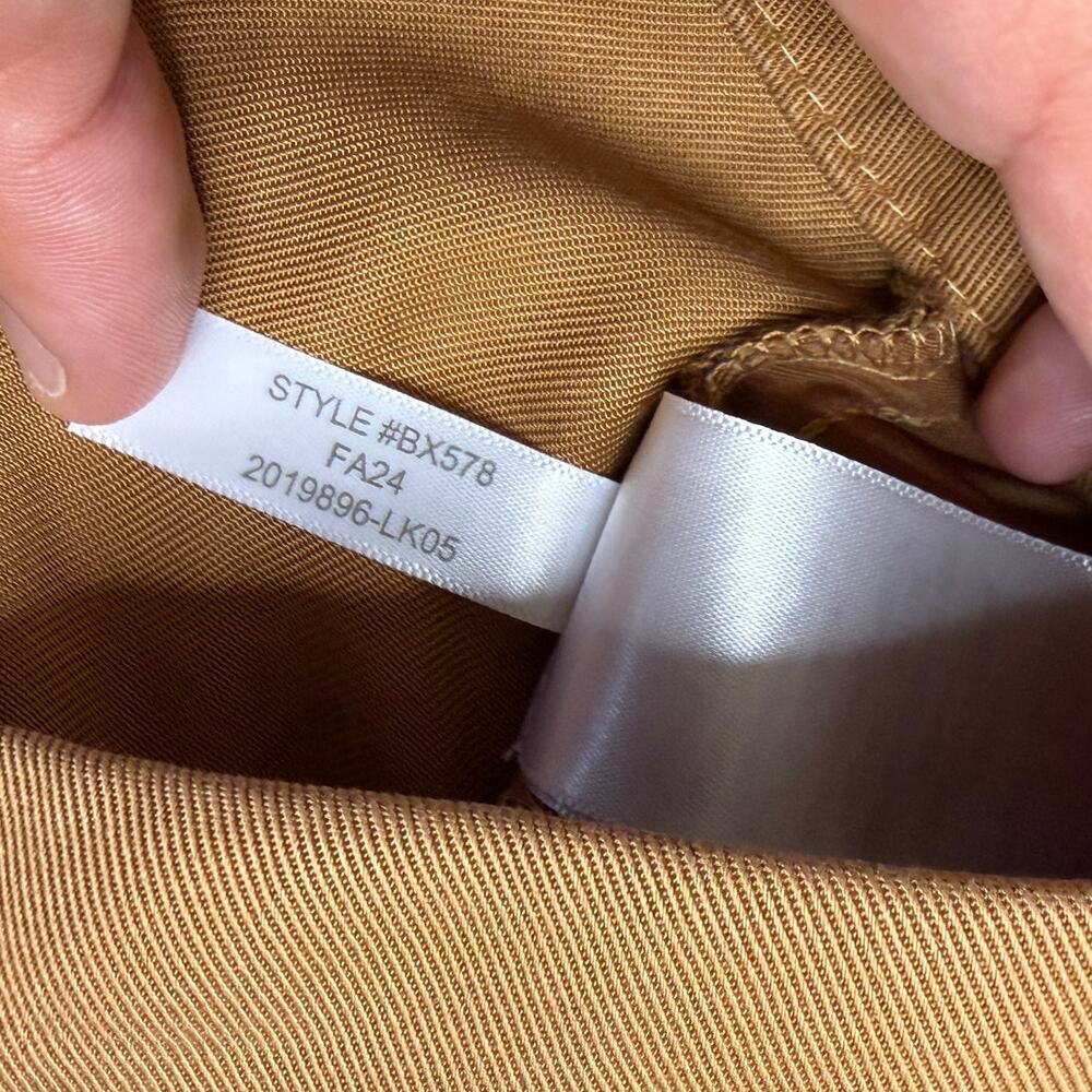J. Crew Tan Brown Wide-leg pleated twill trouser pants Tencel Lyocell Women's 8 - Picture 7 of 10
